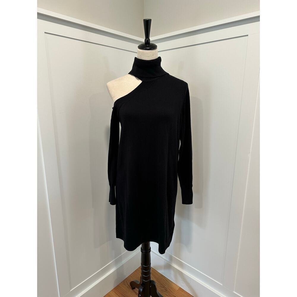 L’Agence One Shoulder Turtleneck Sweater Dress